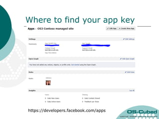 Where to find your app key




https://developers.facebook.com/apps
 