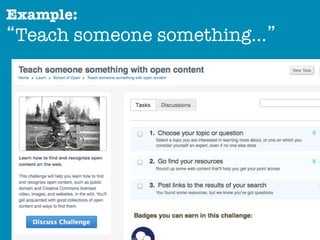 Example:
“Teach someone something...”"

 
