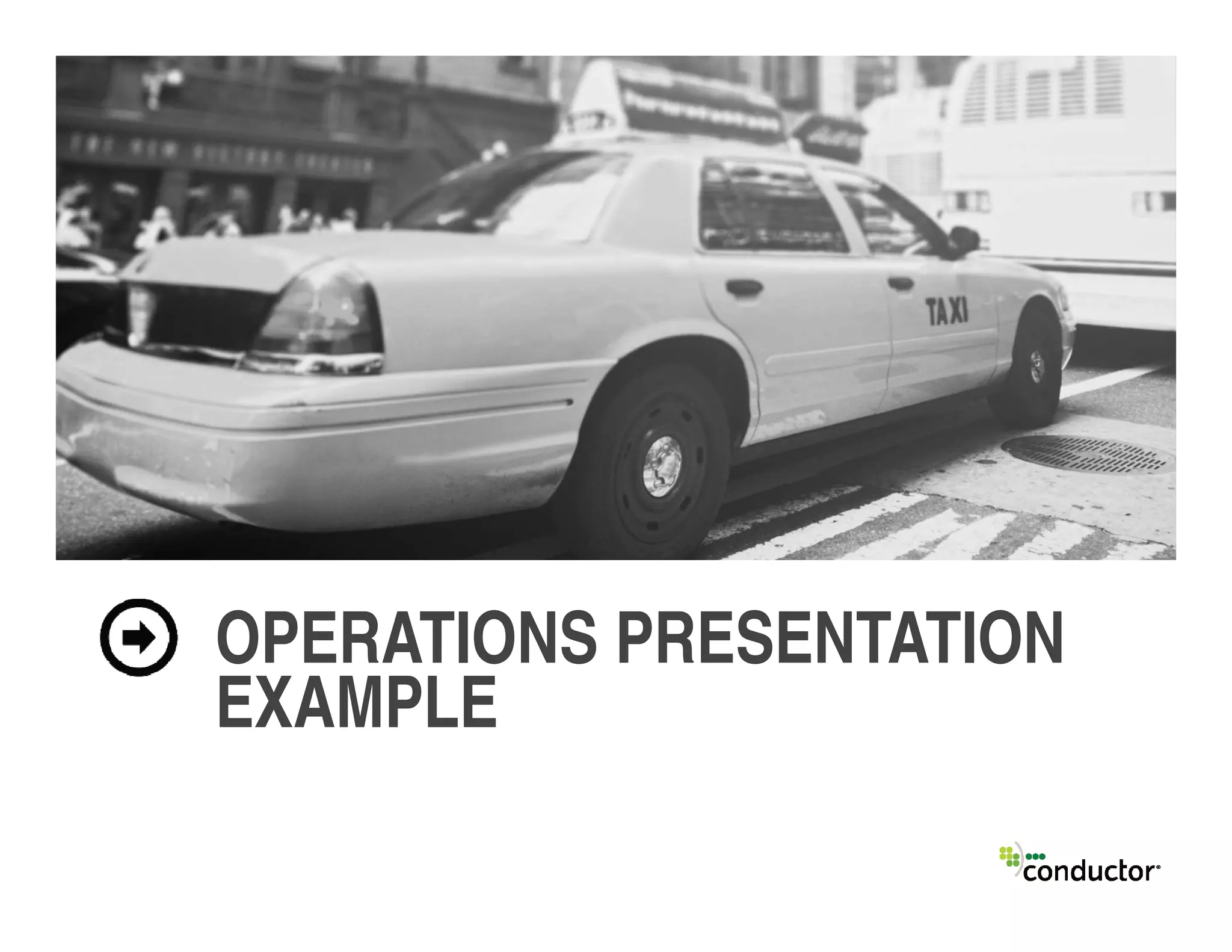OPERATIONS PRESENTATION
EXAMPLE
 