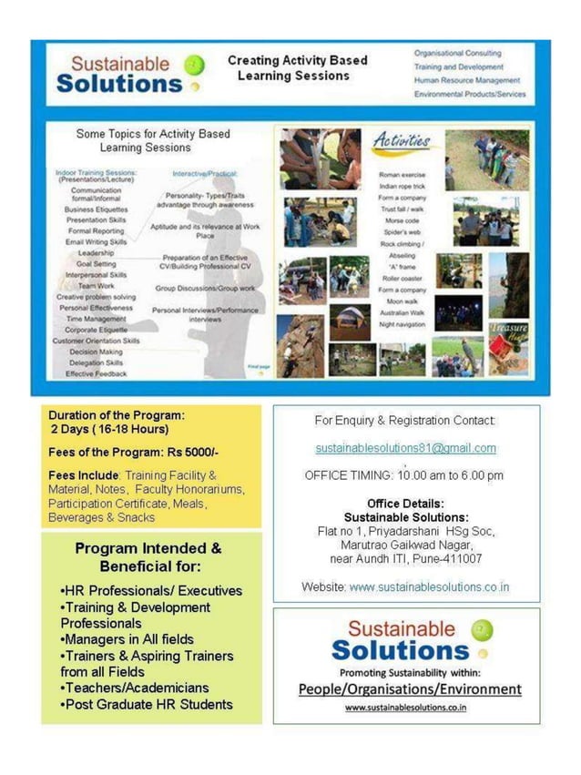 Creating activity based learning sessions | PDF