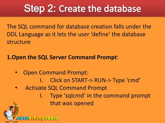MS Sql Server: Creating A Database | PPTX