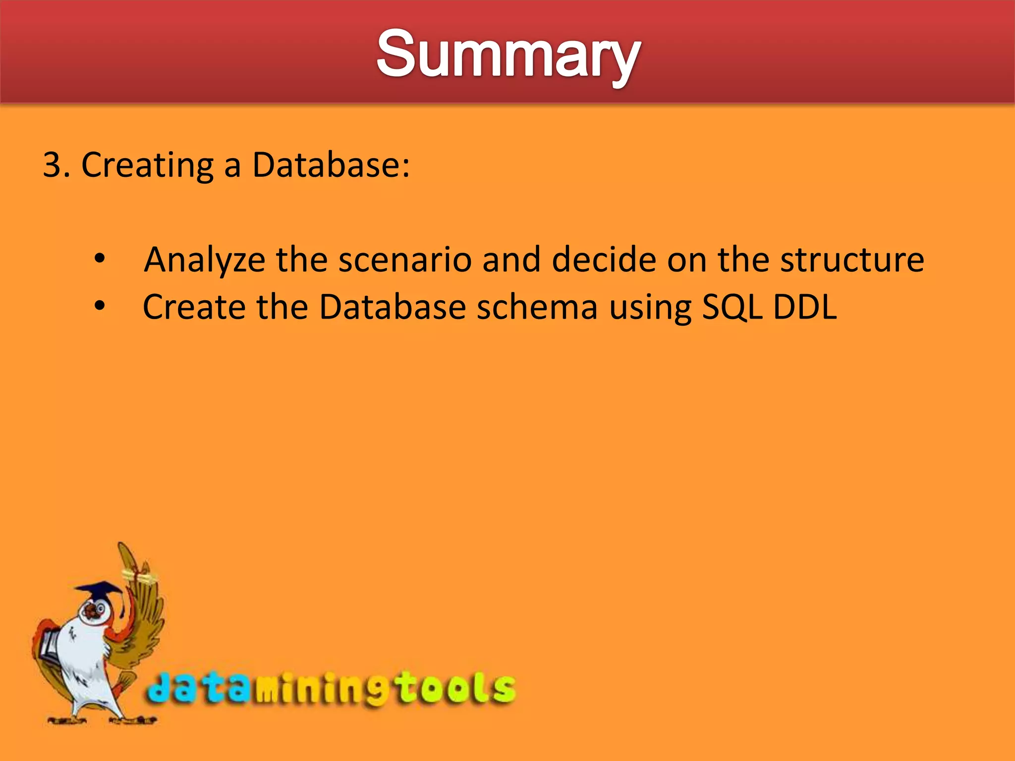 MS SQL SERVER: Creating A Database | PPT