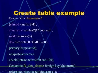 Creating a database | PPT