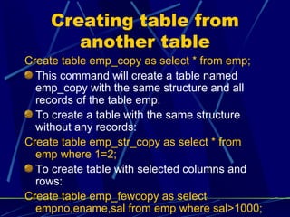 Creating a database | PPT