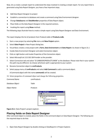 Creating a data report in visual basic 6 | DOCX | Desktop Publishing ...