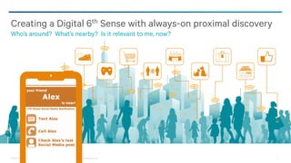 ©2013-2014 Qualcomm Technologies, Inc. and/or its affiliated companies. All Rights Reserved. 4
Creating a Digital 6th Sense with always-on proximal discovery
Who’s around? What’s nearby? Is it relevant to me, now?
 