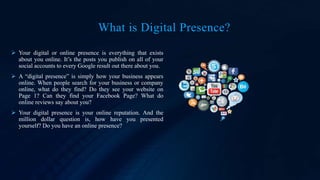 Creating a digital presence