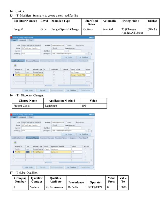 Oracle Advanced Pricing (Creating a discount modifier using qualifiers ...