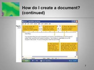 7How do I create a document? (continued)