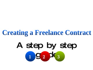 A step by step guide Creating a Freelance Contract 1 2 3 