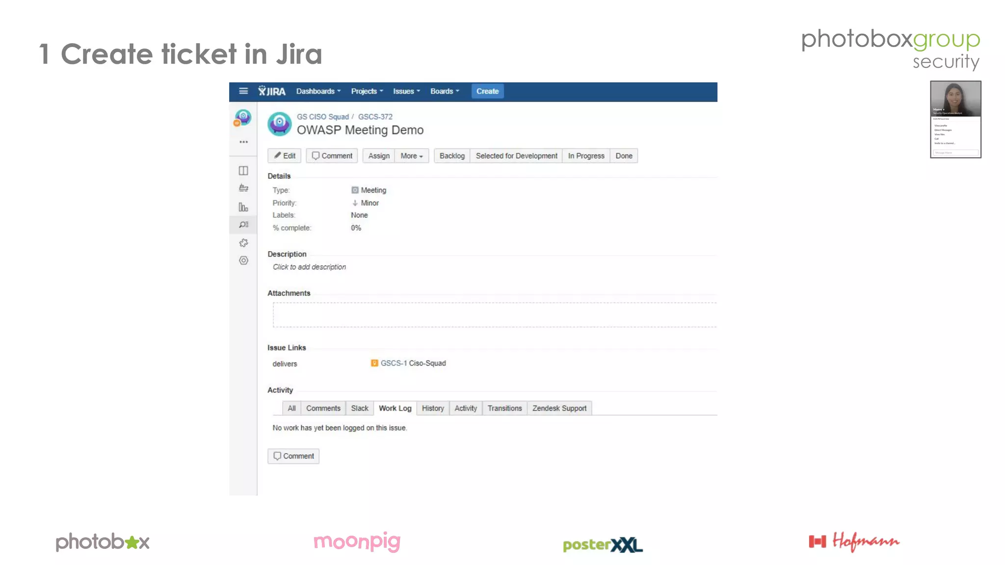 1 Create ticket in Jira
 