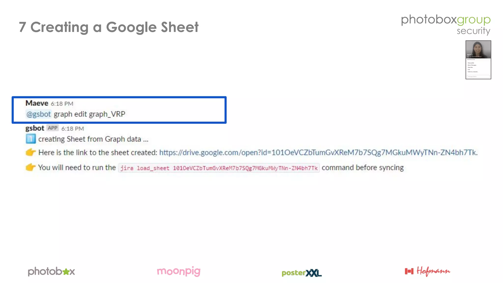 7 Creating a Google Sheet
 