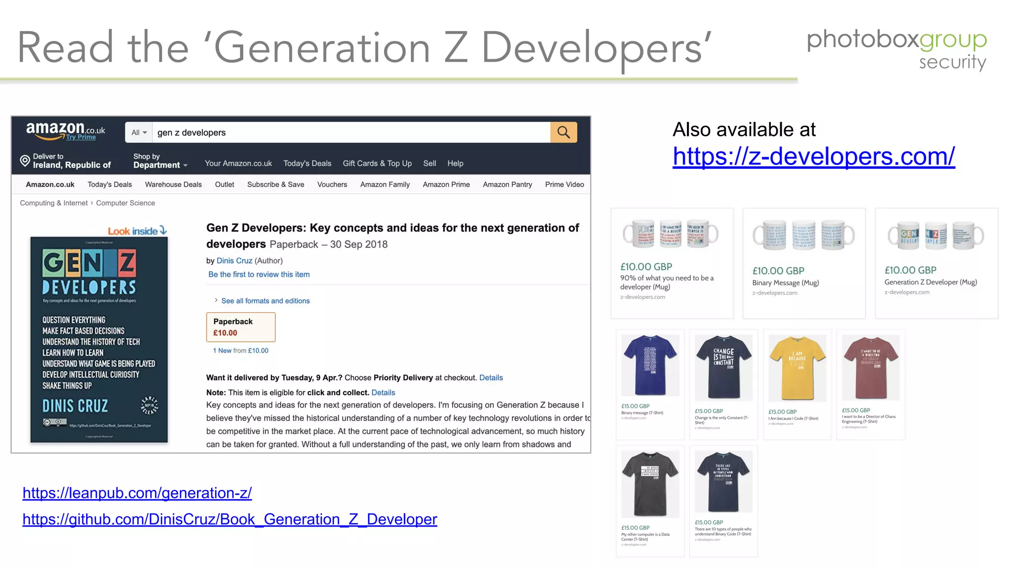 Also available at
https://z-developers.com/
Read the ‘Generation Z Developers’
https://leanpub.com/generation-z/
https://github.com/DinisCruz/Book_Generation_Z_Developer
 
