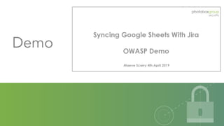 Creating a graph based security organisation - Apr 2019 (OWASP London chapter meeting)