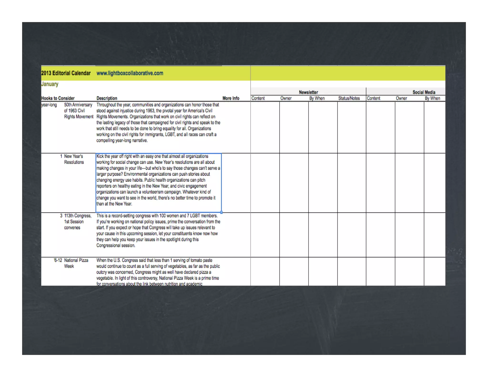 Hilary	
  Marsh,	
  Content	
  Company 	
  	
   Confab,	
  June	
  5	
  2013 	
  	
  
h<p://www.lightboxcollaboraHve.com/2014-­‐editorial-­‐calendar	
  
 