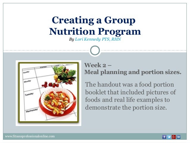 Creating a group nutrition program