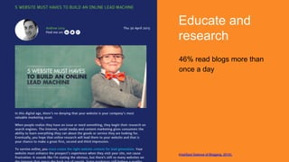#INBOUND14
Educate and
research
46% read blogs more than
once a day
(HubSpot Science of Blogging, 2010)
 