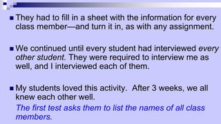 CREATING A KIND AND CARING CLASSROOM