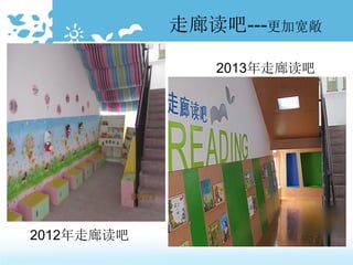 走廊读吧---更加宽敞
2012年走廊读吧
2013年走廊读吧
 