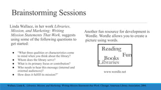 Creating a library mission statement | PPTX