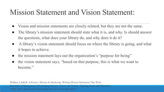 Creating a library mission statement | PPTX