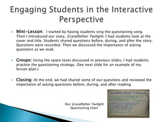 Online TextsI have chosen two online texts for my three students to listen and read along with on BookFlix. BookFlix is a great resource that uses “twin texts” (Camp, 2000). There are multiple categories. The books I chose are in the Earth and Sky category. The students are able to watch a story and there is a read along option so the students can see the words and read along. The stories are fiction. Then students can read a nonfiction book that correlates with the story. While reading the story, the students can click on highlighted vocabulary and it will provide the definition of the word. Along with both texts, the students can learn about the author of the texts and play games. The games correlate with the texts. They have word match games, fact or fiction games, and more. Shrinking Violet by Cari Best and Pluto: Dwarf Planet by Christine Taylor-Butler. I picked these because not only does it connect with our science unit on space, but all three students are interested in learning about planets, especially Lance. Stars, Stars, Stars by Bob Barner and Looking Through a Telescope by Linda Bullock:  These texts connect to our science standard in which students need to identify objects in the nighttime sky.
