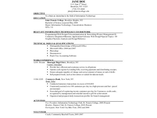 Bachelor of arts resume examples