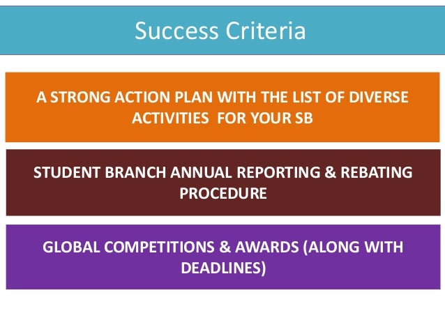 Creating an Action Plan for your IEEE Student Branch