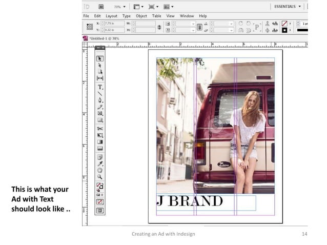 Creating an Magazine ad with Adobe InDesign | PPTX