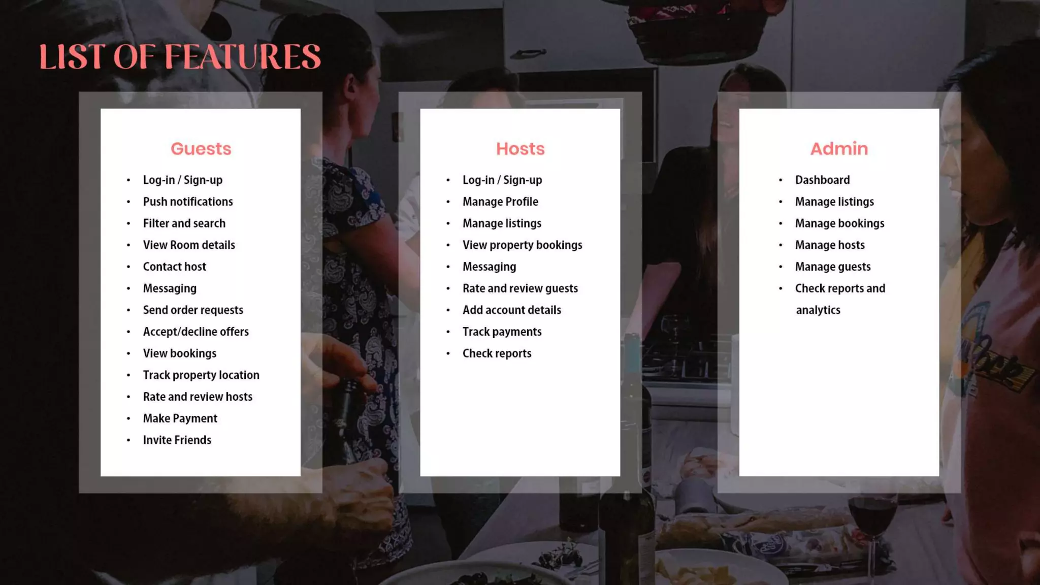 Creating an app like Airbnb
