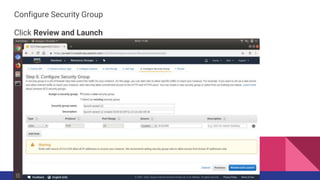 Configure Security Group
Click Review and Launch
 