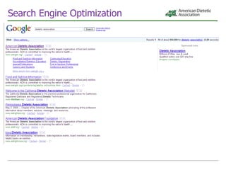 Search Engine Optimization
 