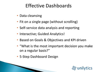 Creating an effective dashboards slideshare | PPTX