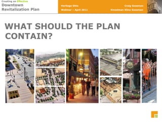   WHAT SHOULD THE PLAN CONTAIN?