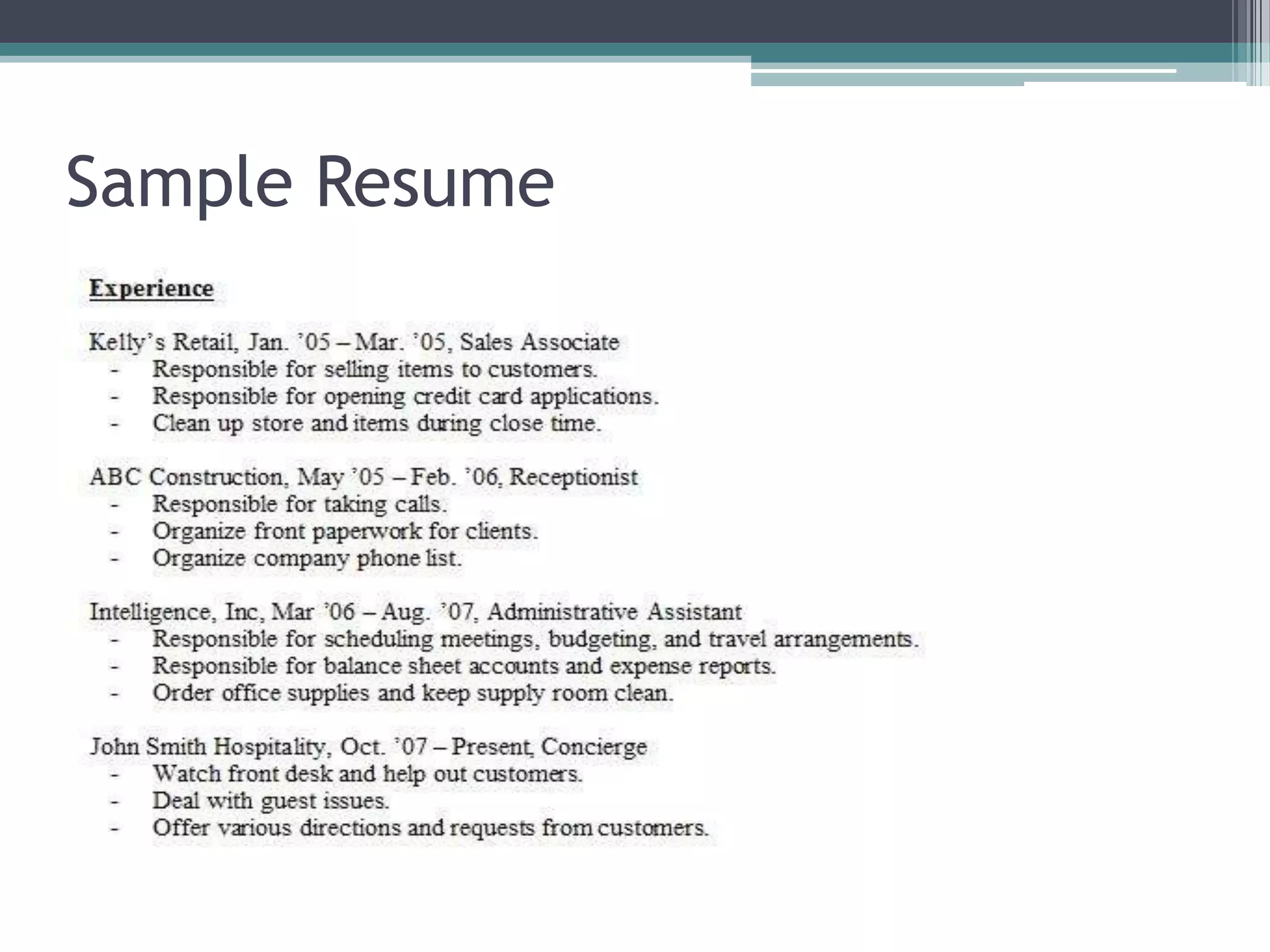 Creating an effective resume - Creating An Effective Resume 14 2048 