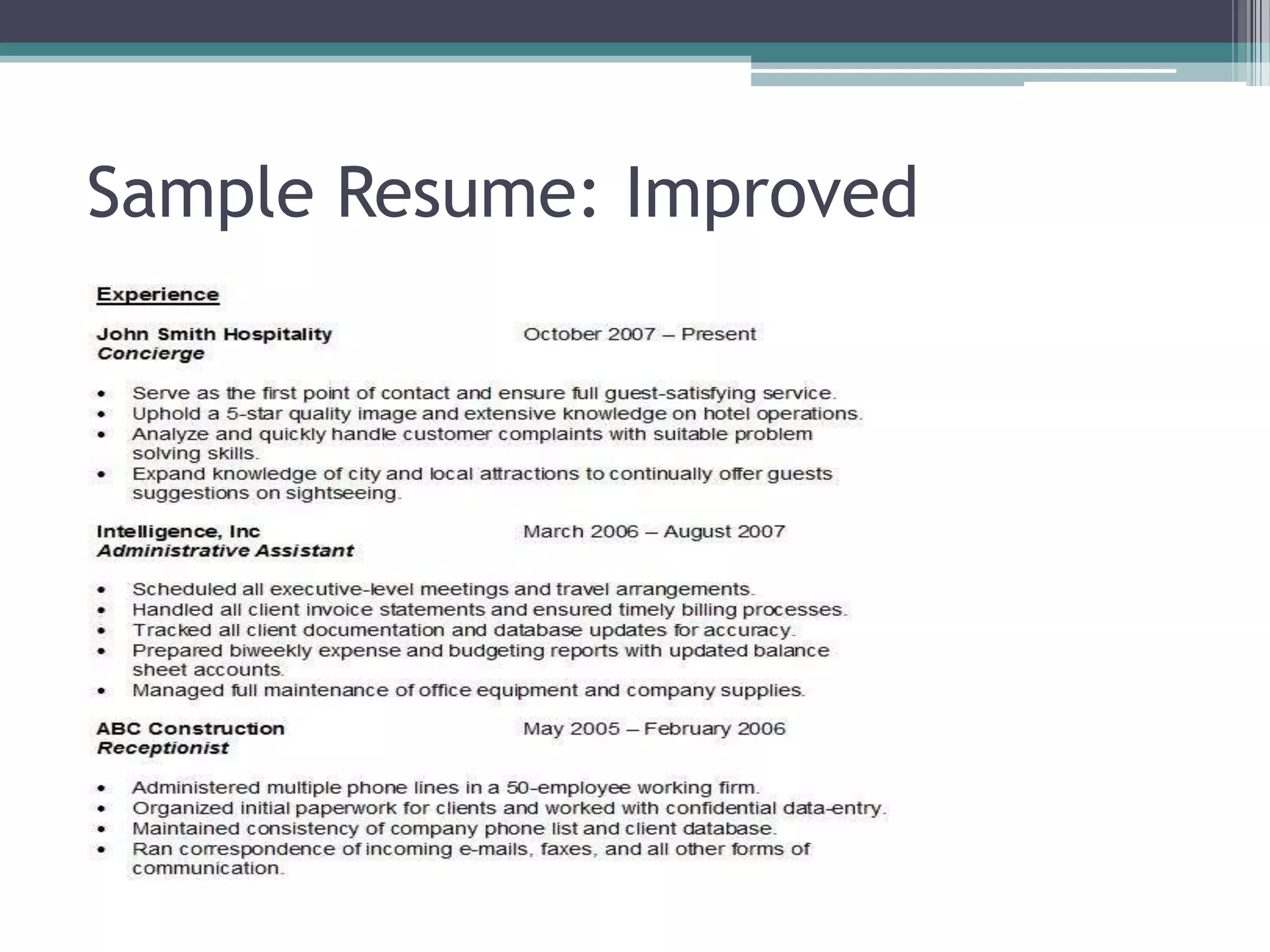 Creating an effective resume - Creating An Effective Resume 15 2048 