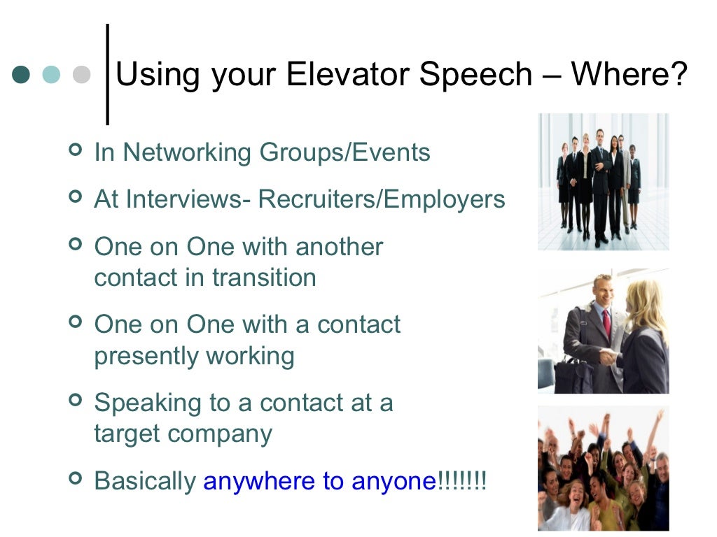 Creating An Elevator Speech That Wow’s