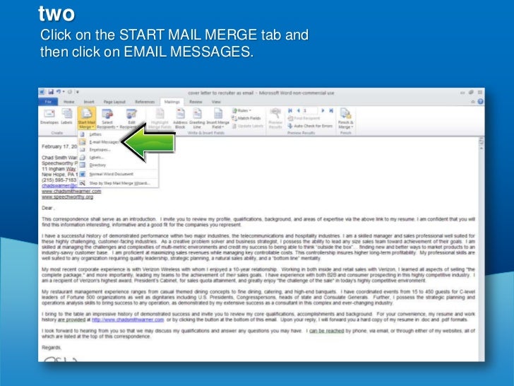 Creating An Email Blast For Standard Presentation