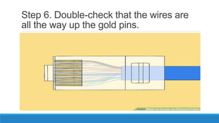 Step 6. Double-check that the wires are
all the way up the gold pins.
 