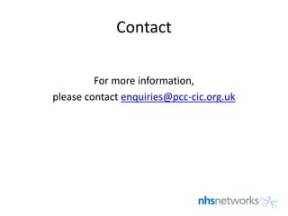 Contact
For more information,
please contact enquiries@pcc-cic.org.uk
 