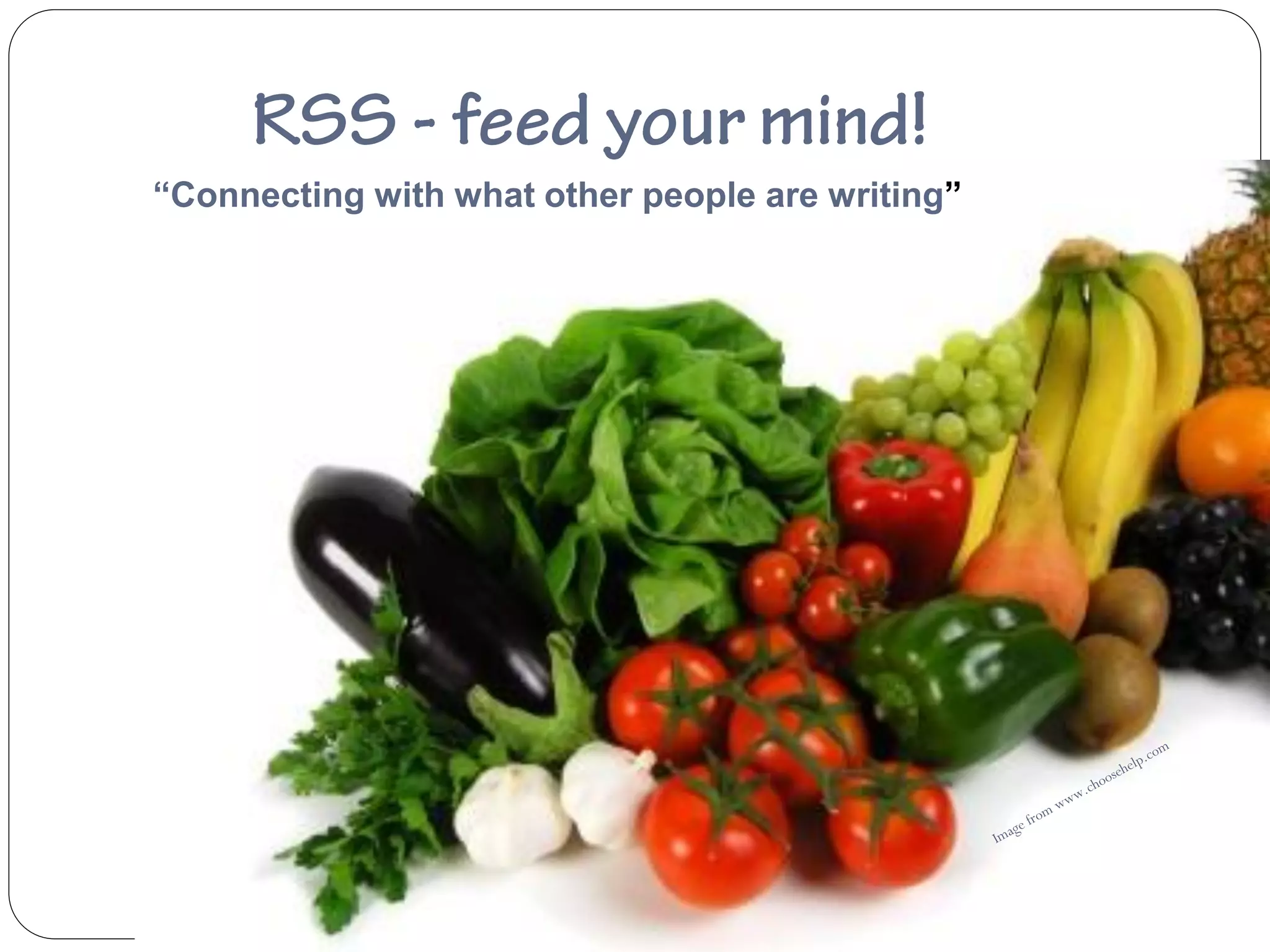 “Connecting with what other people are writing”
 