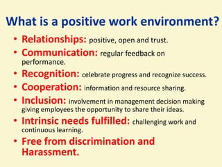 Creating A Positive Work Environment | PPT