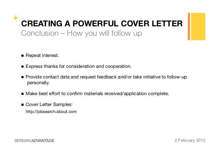 follow up cover letters