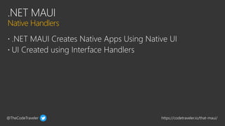 Creating Apps With .NET MAUI for iOS, Android, macOS + Windows | PPTX