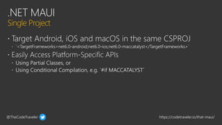Creating Apps With .NET MAUI for iOS, Android, macOS + Windows | PPT