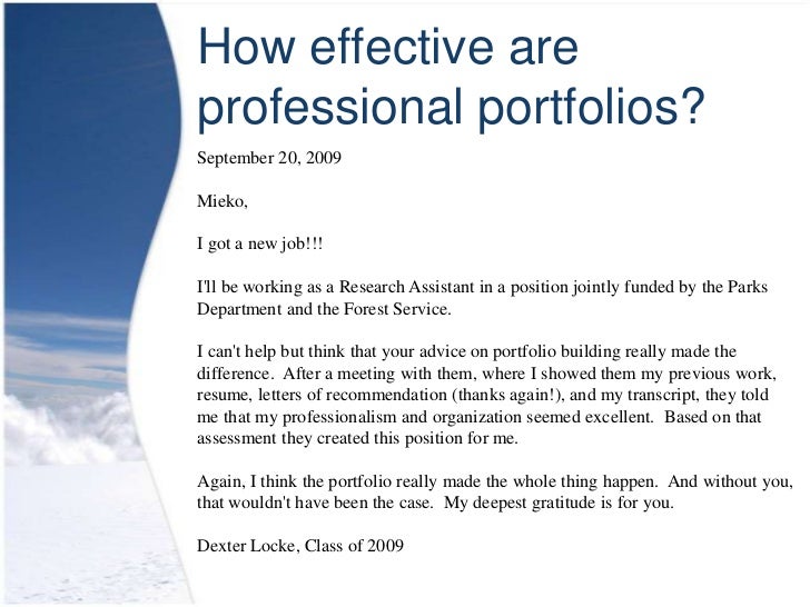 Creating a Professional Portfolio
