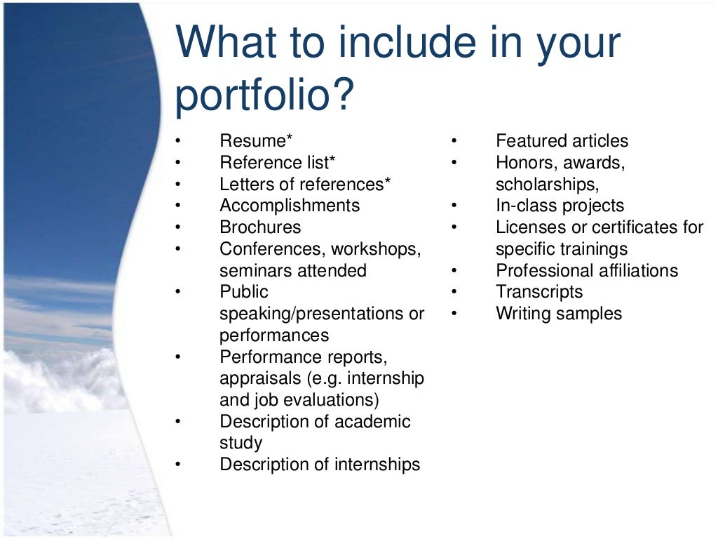 Creating A Professional Portfolio