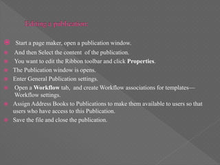 To Creating a publication | PPTX