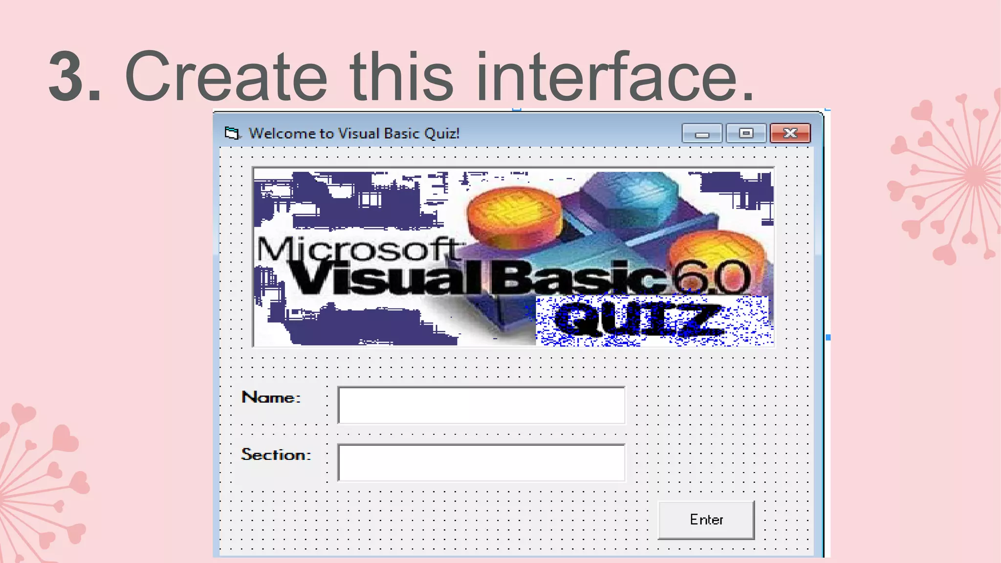 3. Create this interface. 