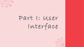 Part I: User
Interface

 